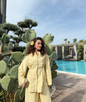 LINA 2-delige set in zacht geel met rok en blouse – modest zomeroutfit